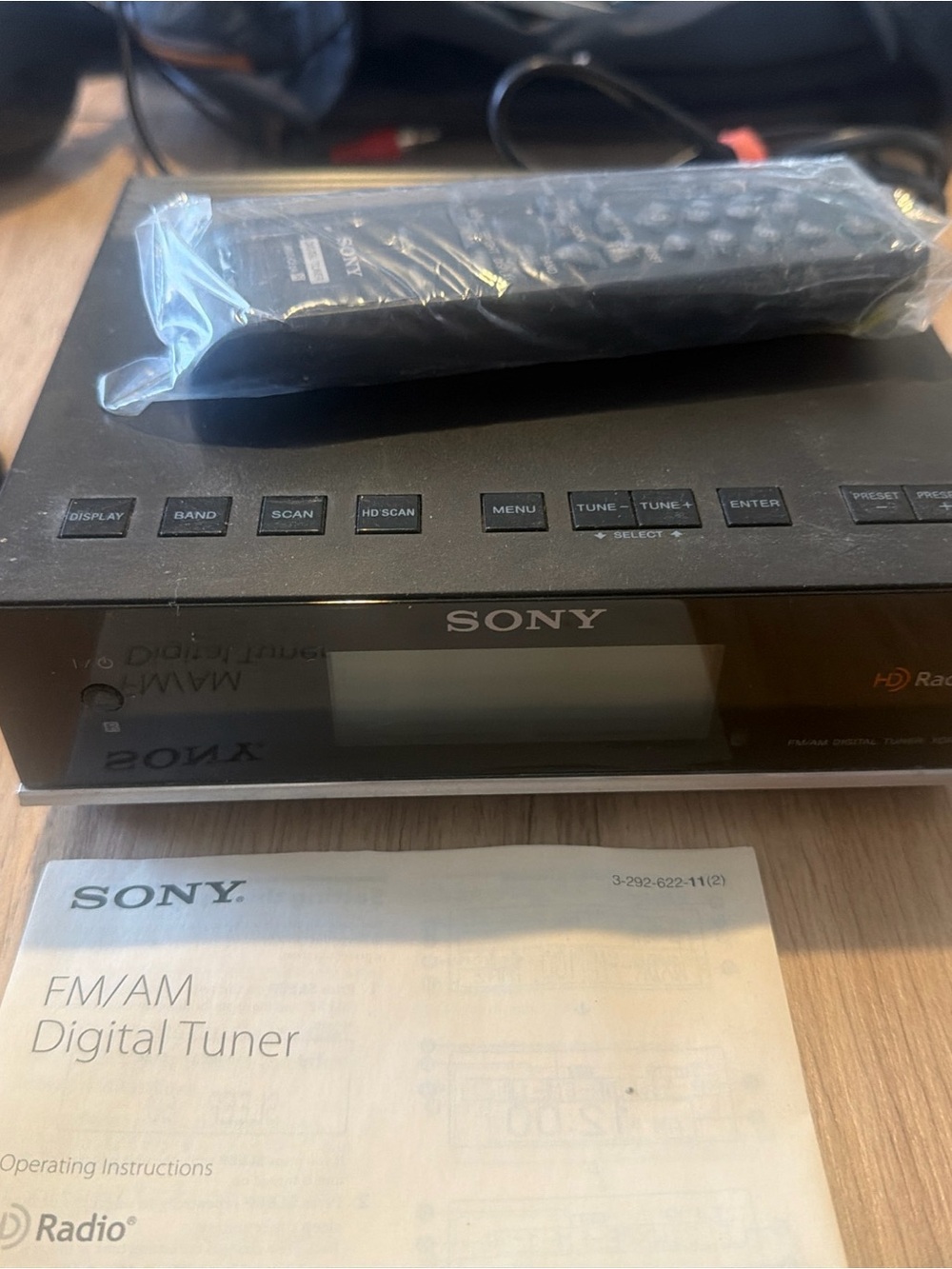 Sony Black FM/AM Digital Tuner with Remote